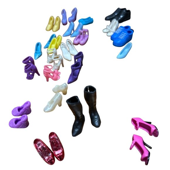 29-Pair Barbie & Ken Doll Shoe Collection - Picture 3 of 5
